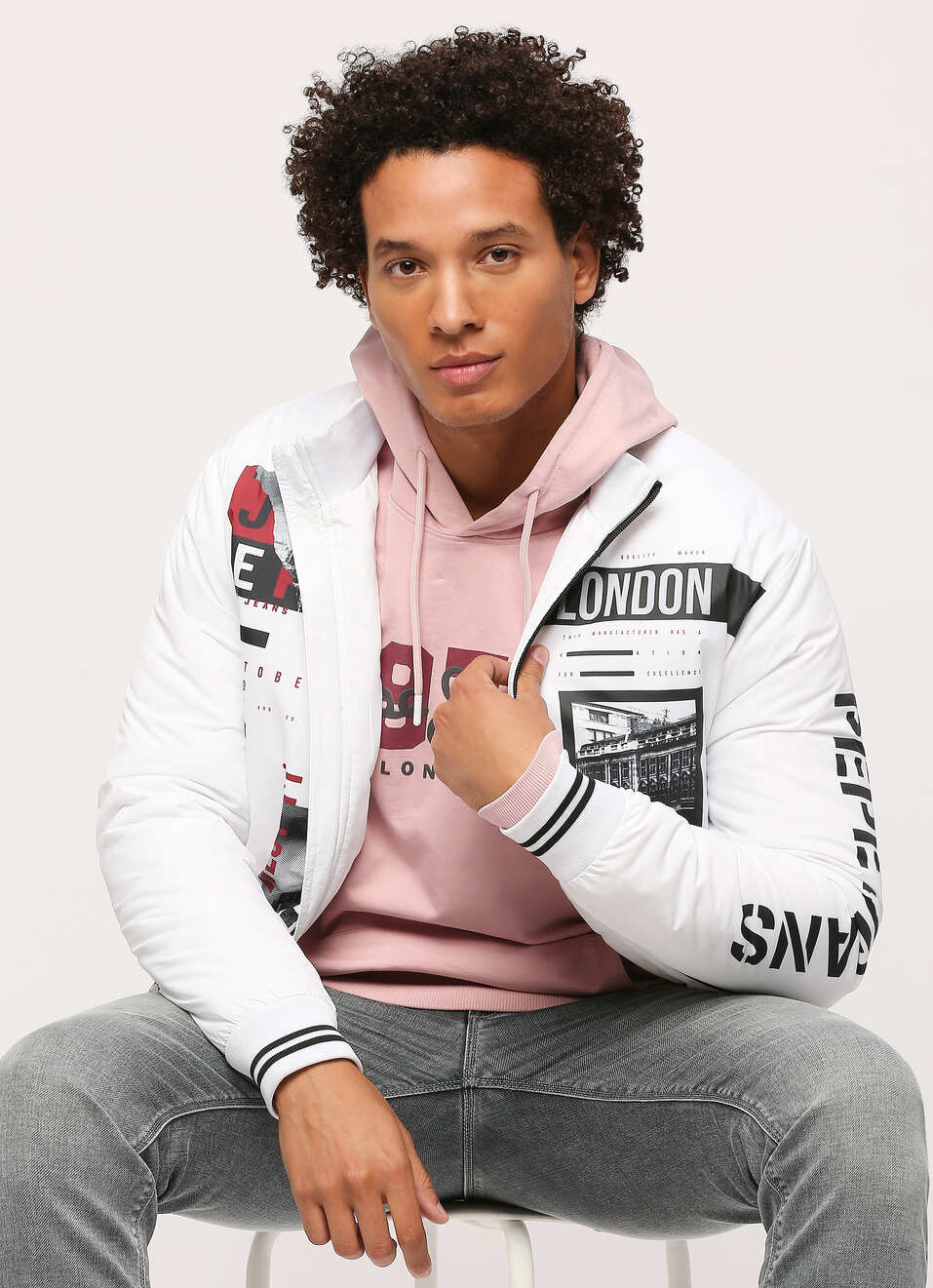 GRAPHIC PRINT HOODED SWEATSHIRT, , large image number 5