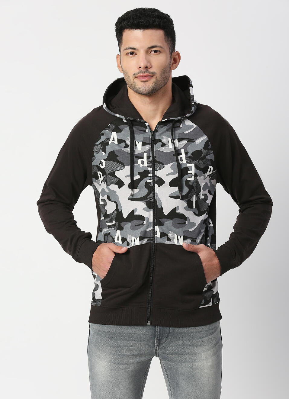 Joseph Graphic Printed Hooded Sweatshirt, , large image number 1