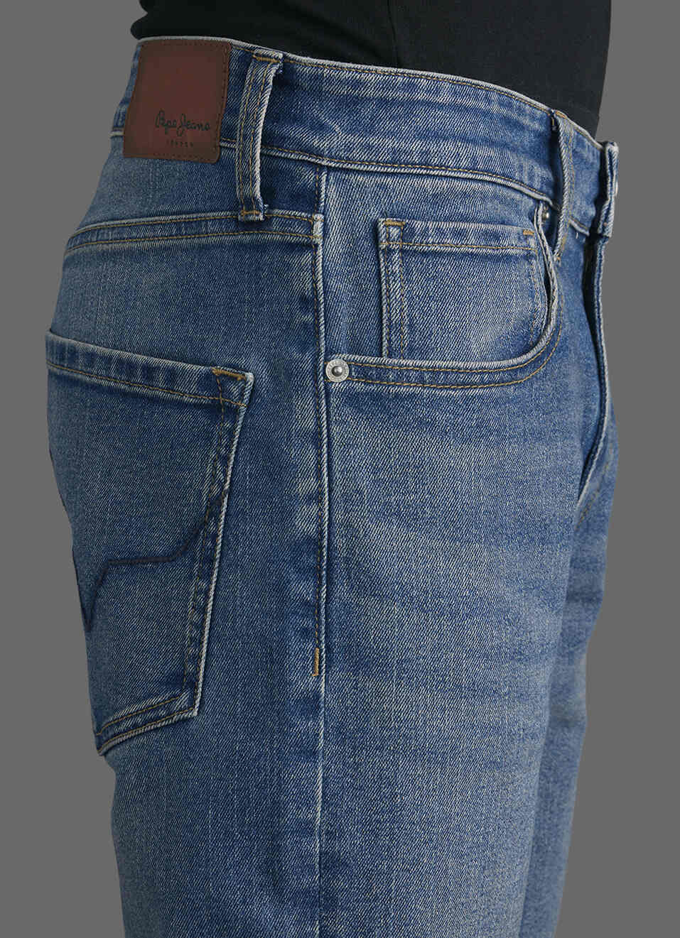 Men Blue Straight Fit Mid Rise Stretchable Jeans, , large image number 4