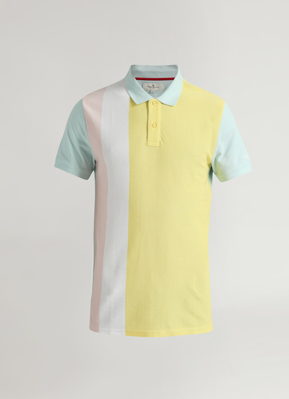 Sea Green Vertical Striper Pique Trendy Short Sleeve Polo, , large image number 6