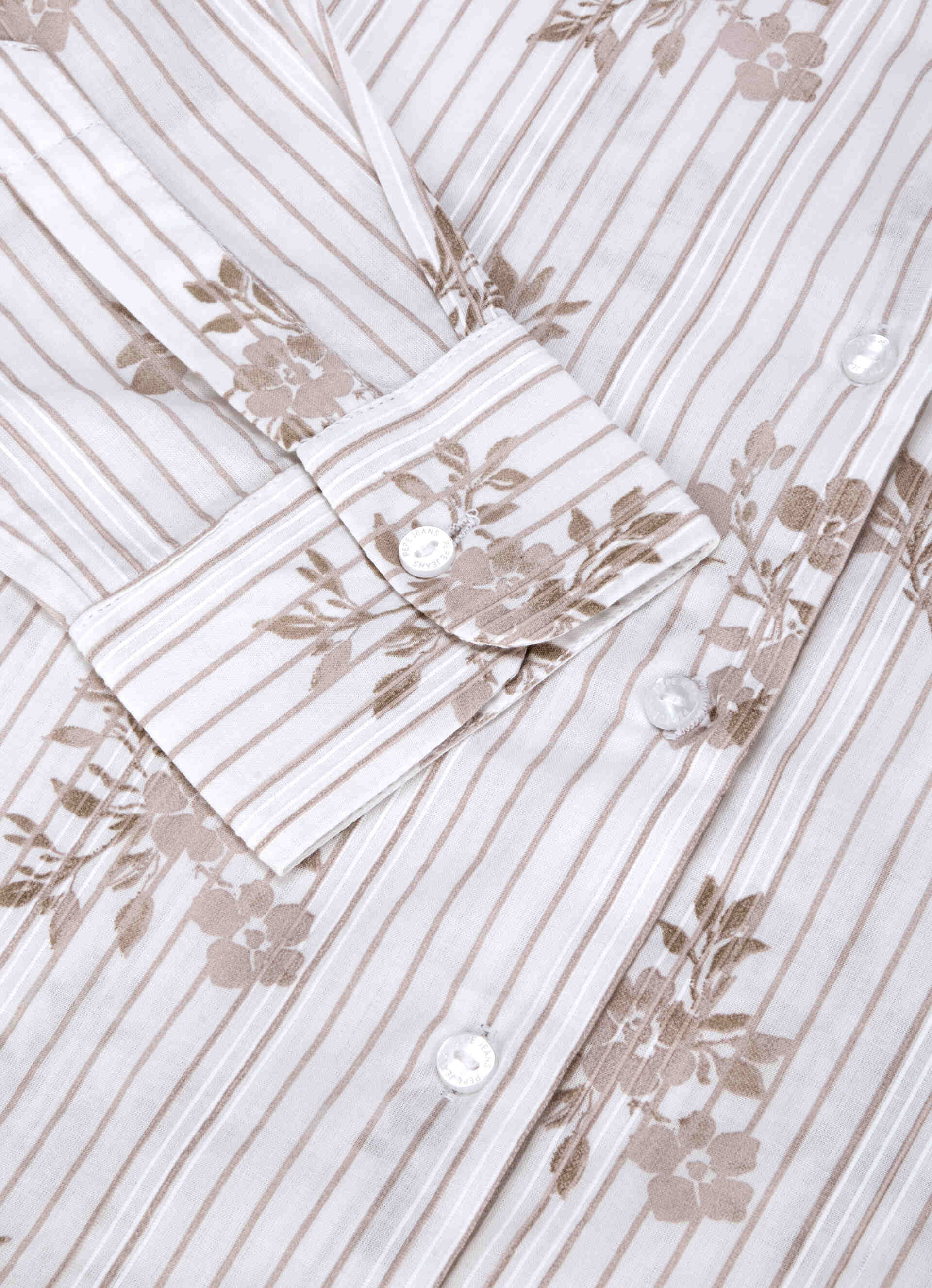 Women Beige Floral Print Regular Fit Shirt, , large image number 8