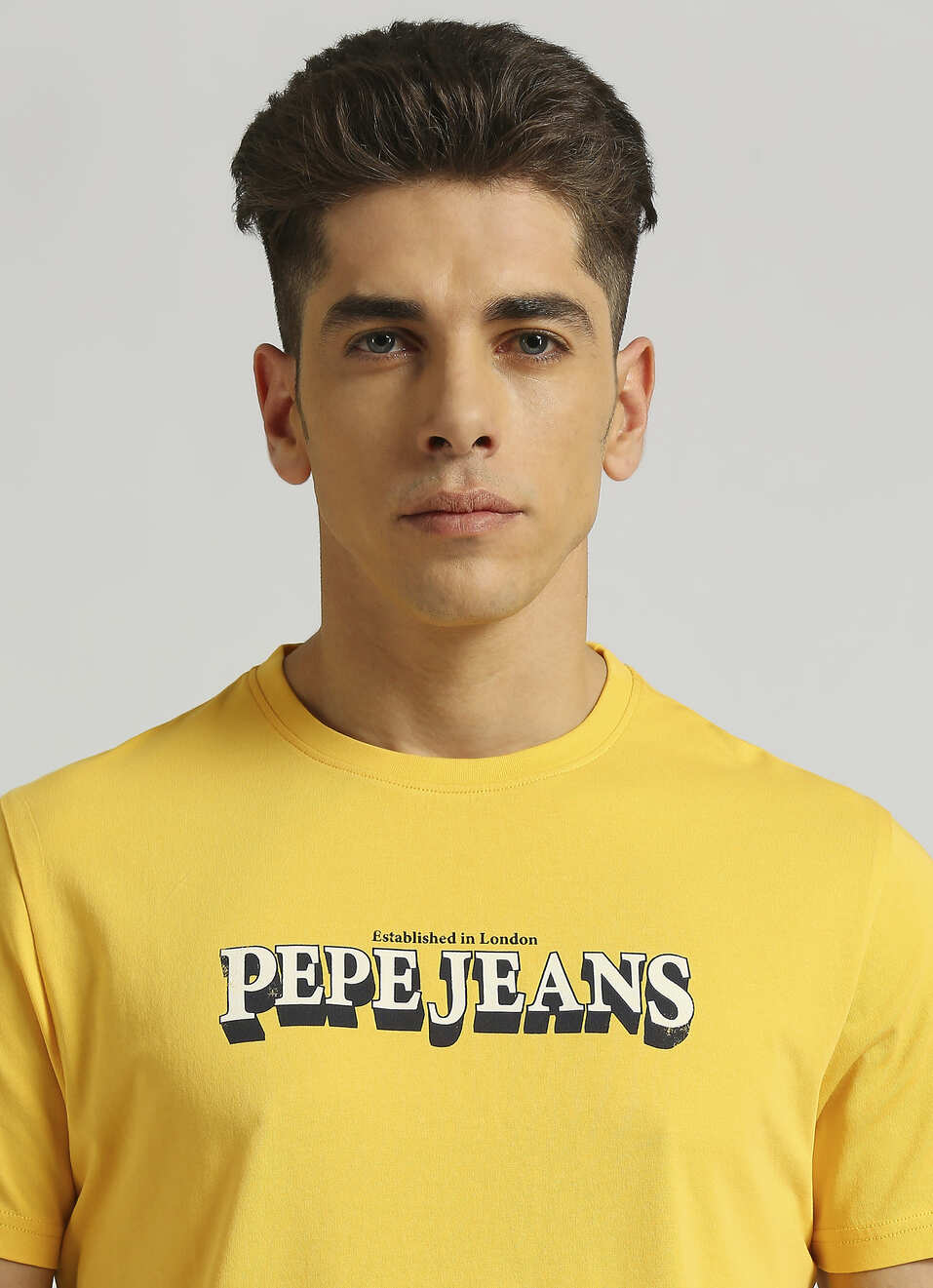 Yellow Graphic Printed Short Sleeve T-shirt, , large image number 4