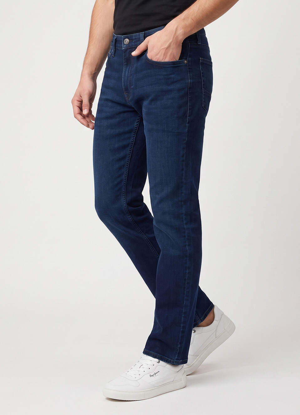 Men Dark Blue Stretchable Jeans, , large image number 0