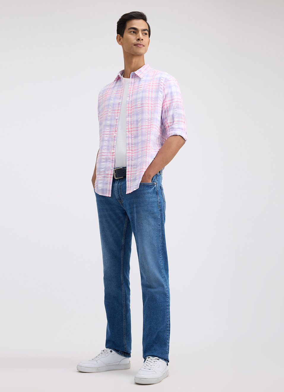 Men Purple Minimal Full Sleeve Shirt, , large image number 5