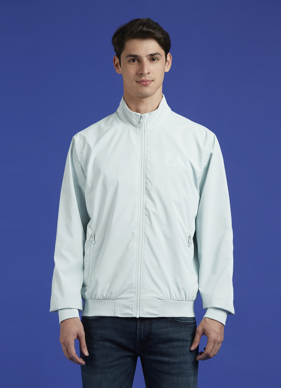 Blue Lightweight Full Sleeve Jacket, , large image number 1