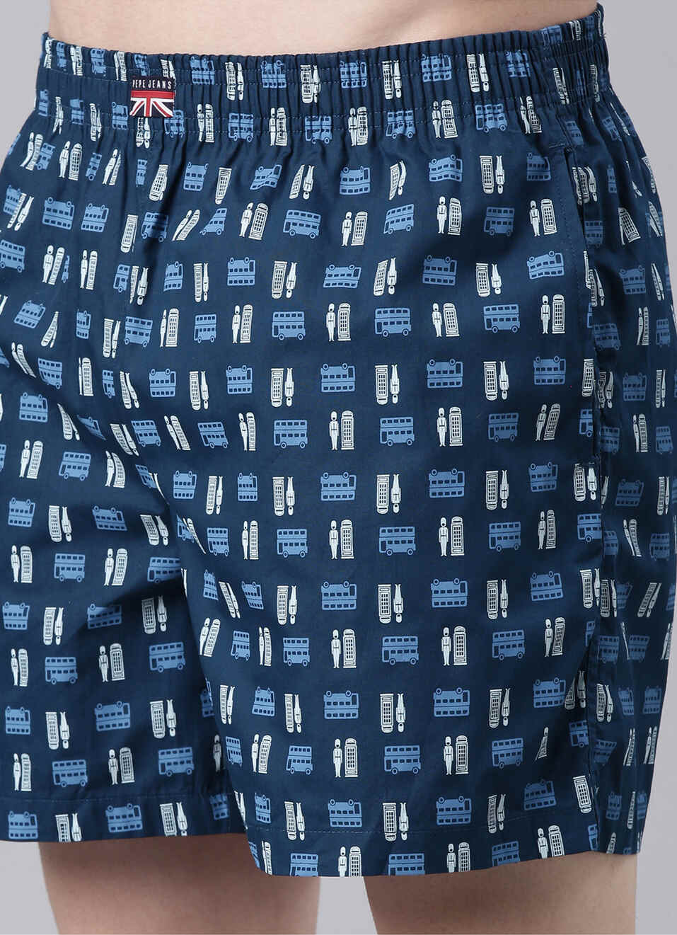 Ice Blue Printed Boxers, , large image number 4