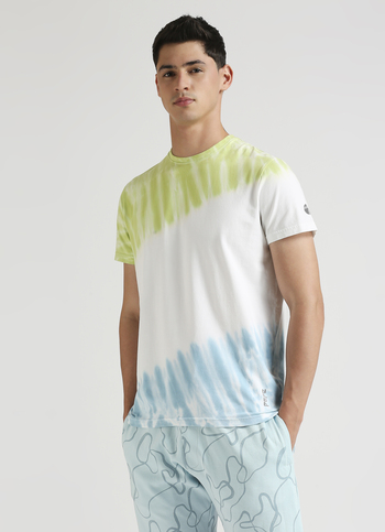 White Tie And Dye Print Short Sleeve T-shirt