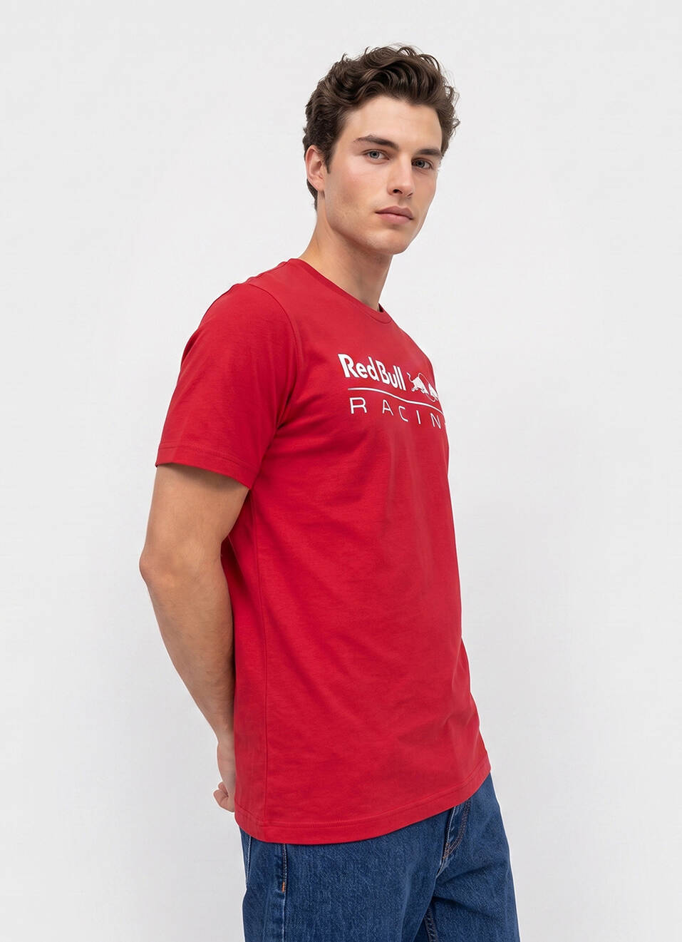 Men Red Placement Print Crew Neck T-shirt, , large image number 3
