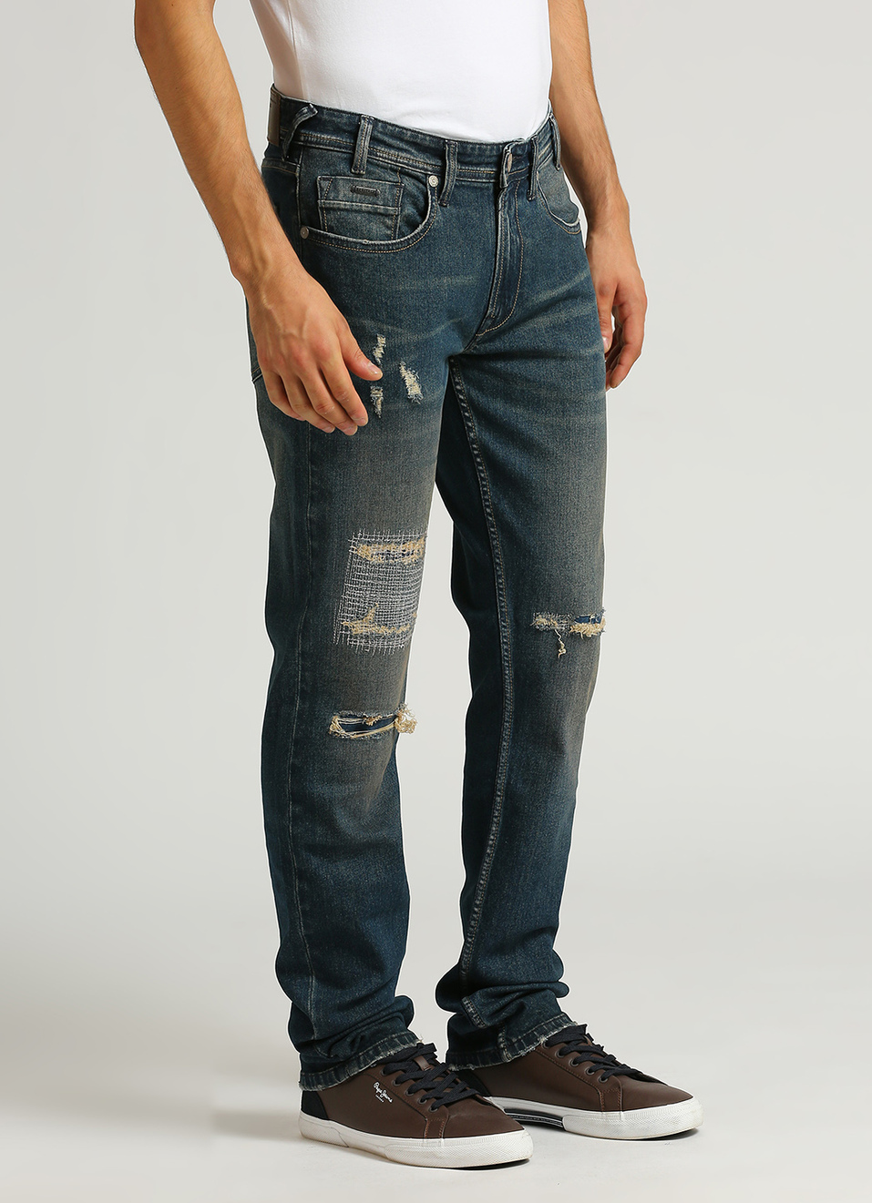 Vapour Dark Blue Mid Rise Jeans, , large image number 2