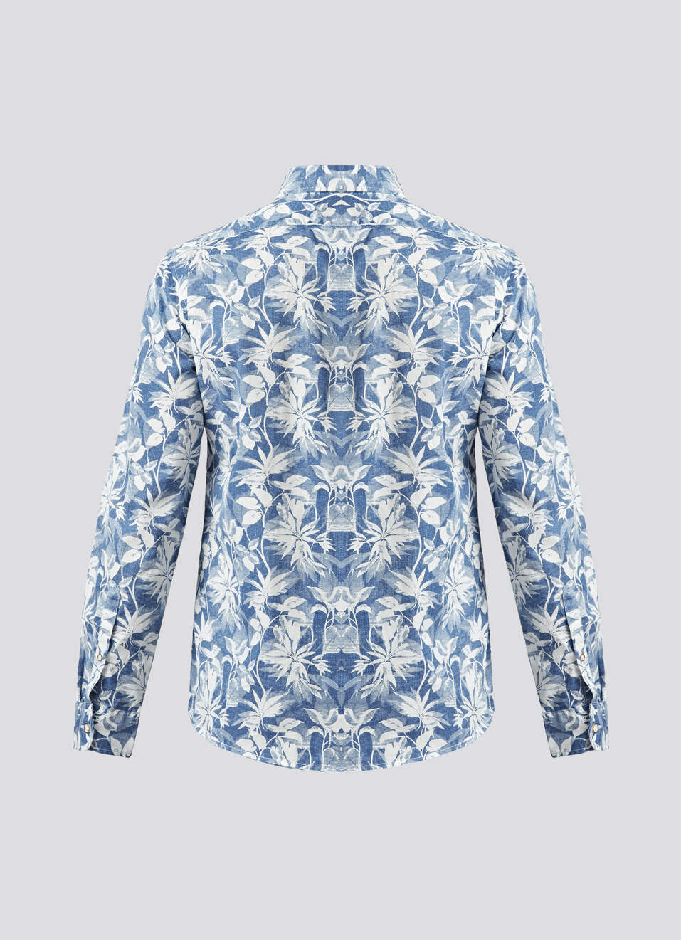 Blue Floral Print Full Sleeve Shirt, , large image number 7