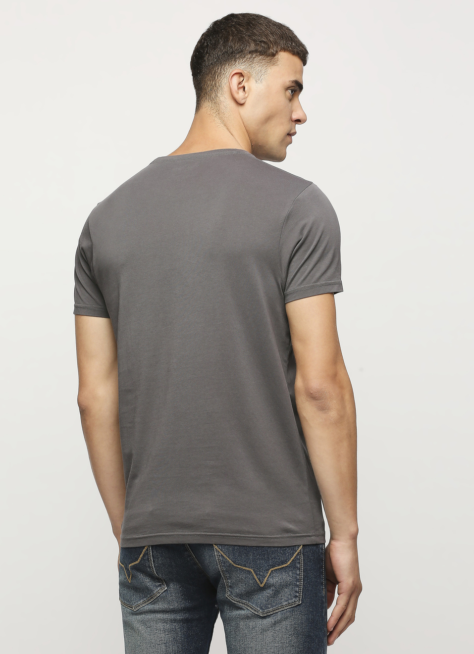 Burgundy Printed Short Sleeve Tee, , large image number 2