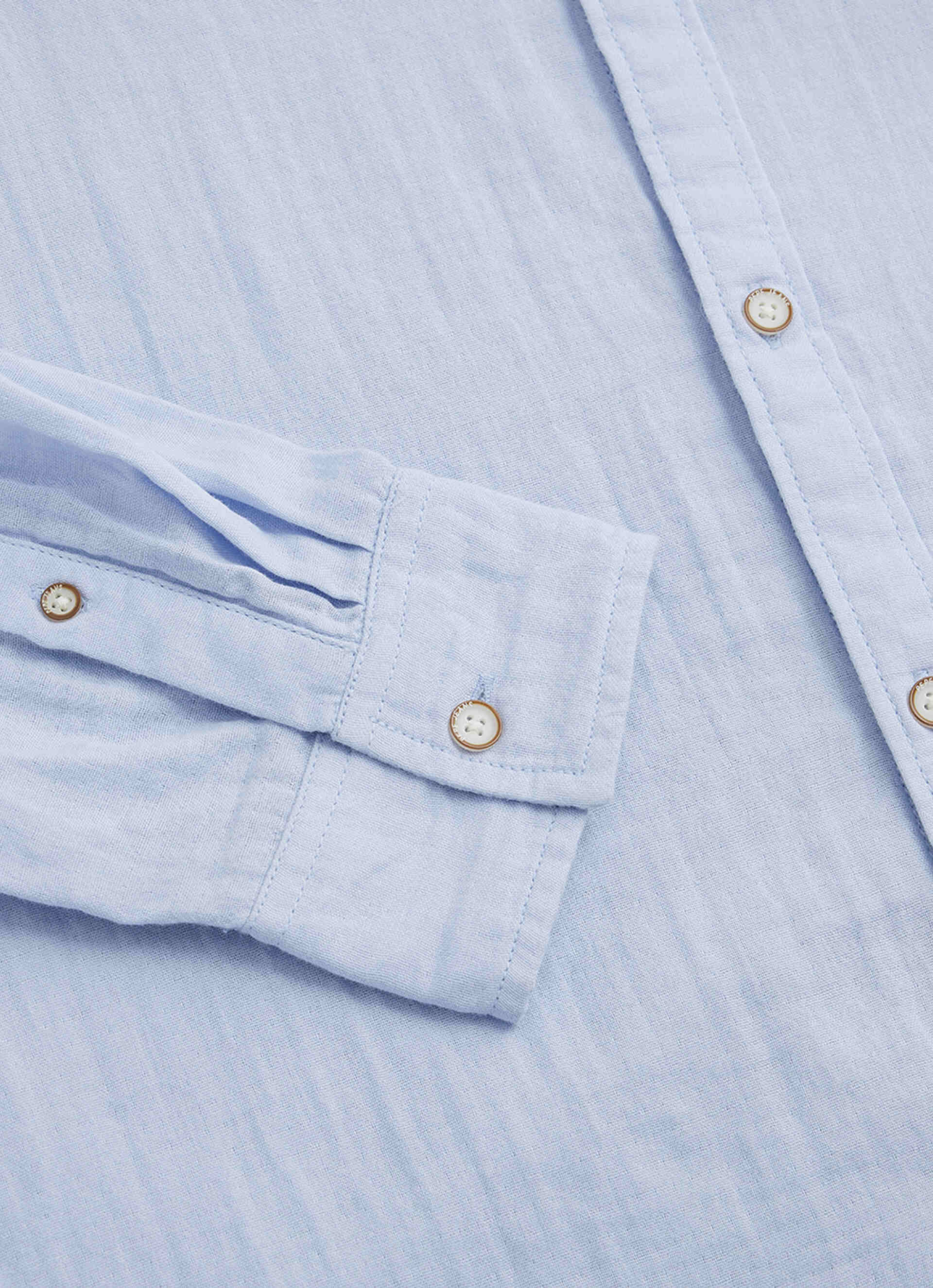 Men Blue Solid Regular Fit Mandarin Collar Shirt, , large image number 8