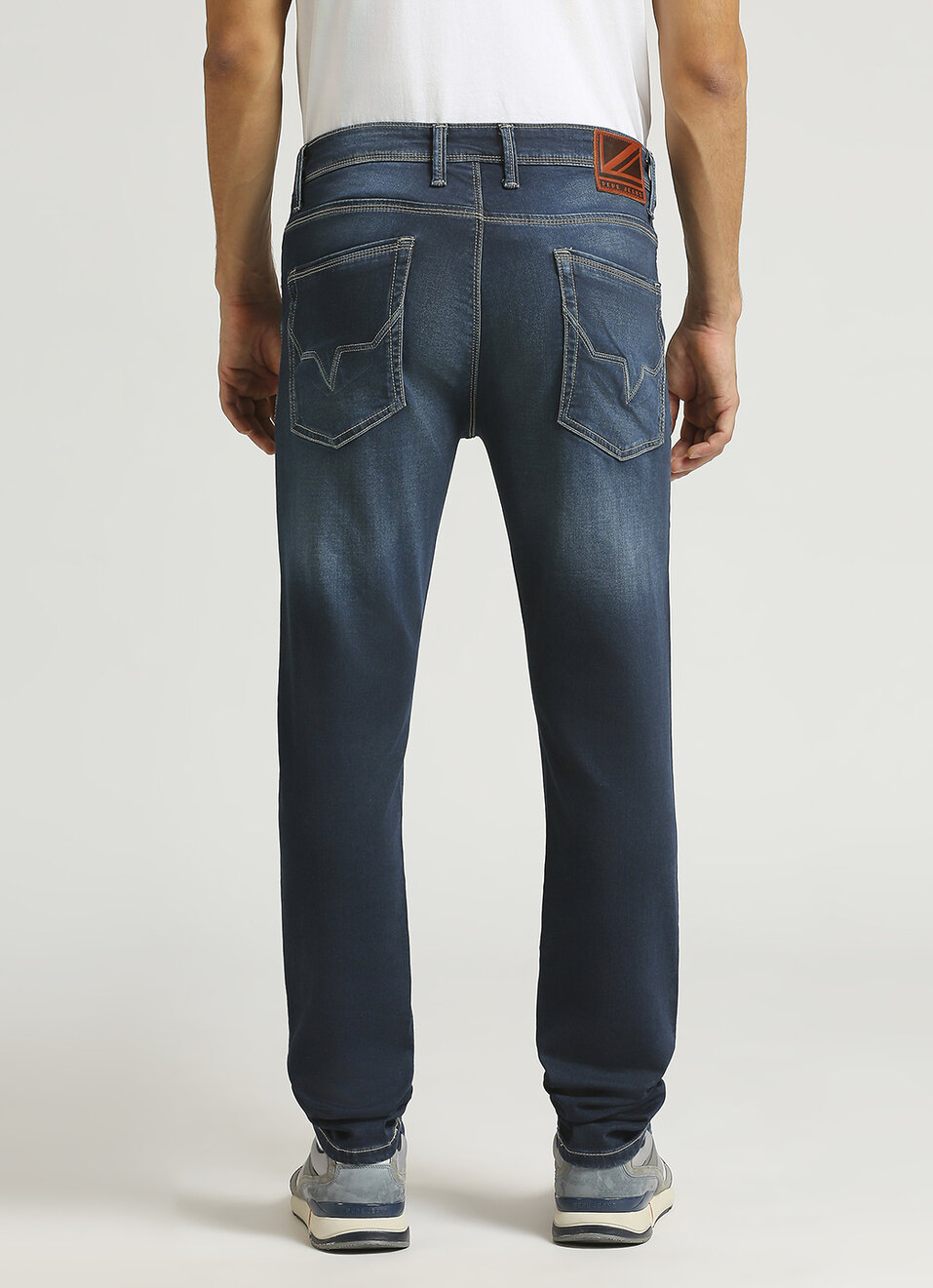 Vapour Dark Blue Low Rise Tapered Gymindigo Jeans, , large image number 3
