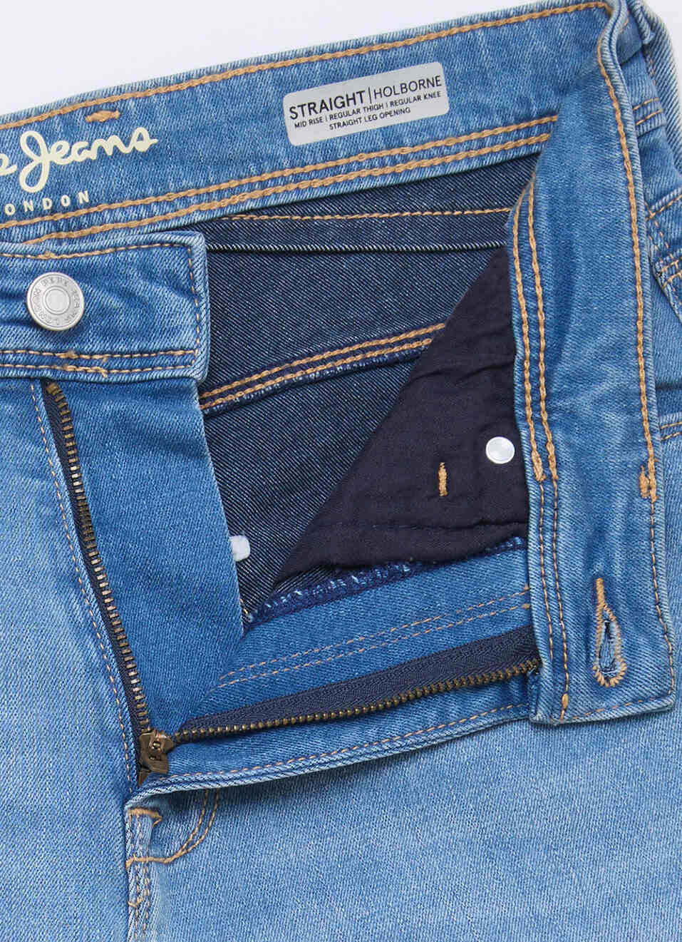Men Blue Straight Fit Mid Rise Stretchable Jeans, , large image number 6