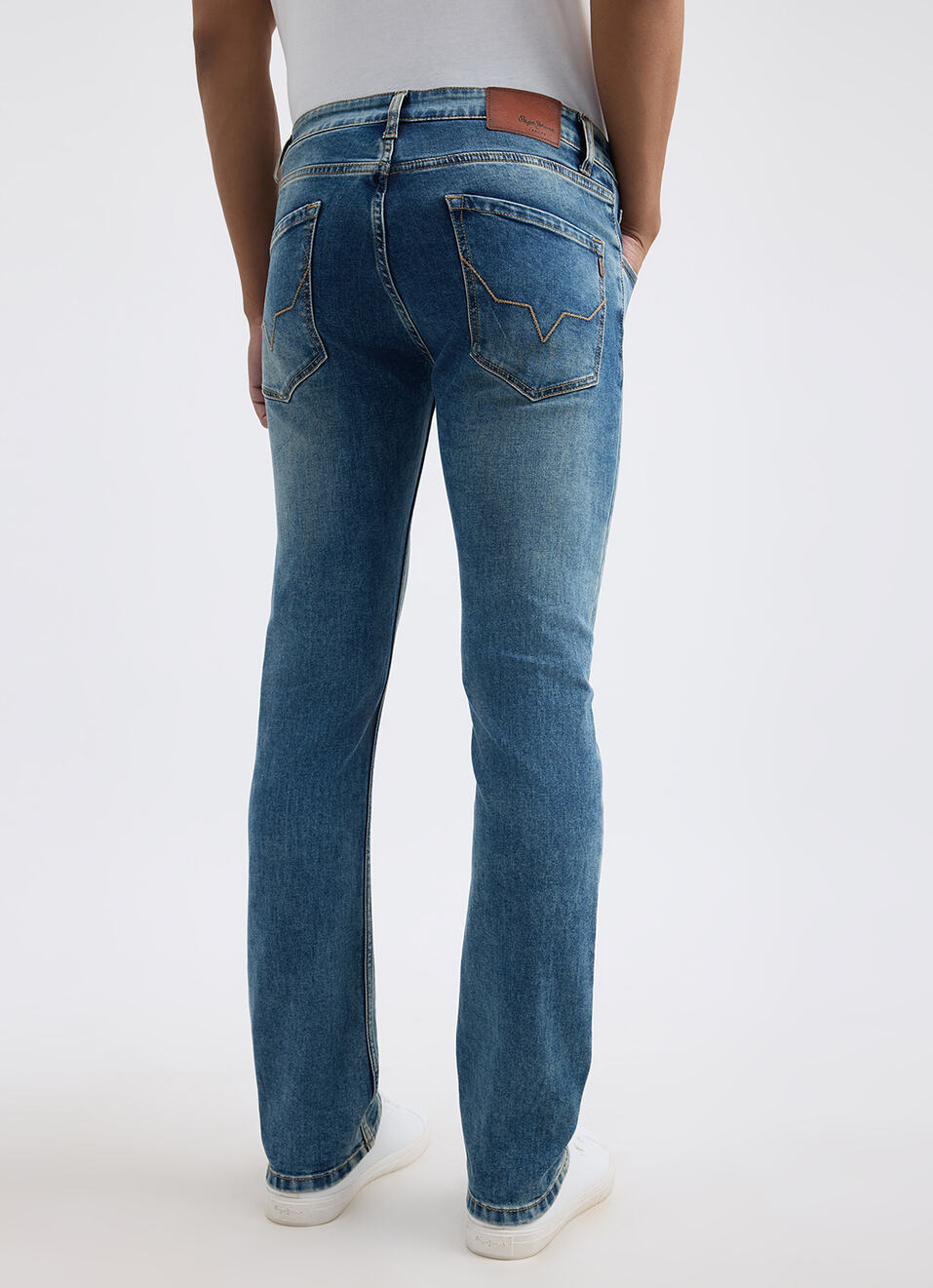 Men Blue Slim Fit Mid Rise All Climate Streachable Jeans, , large image number 3