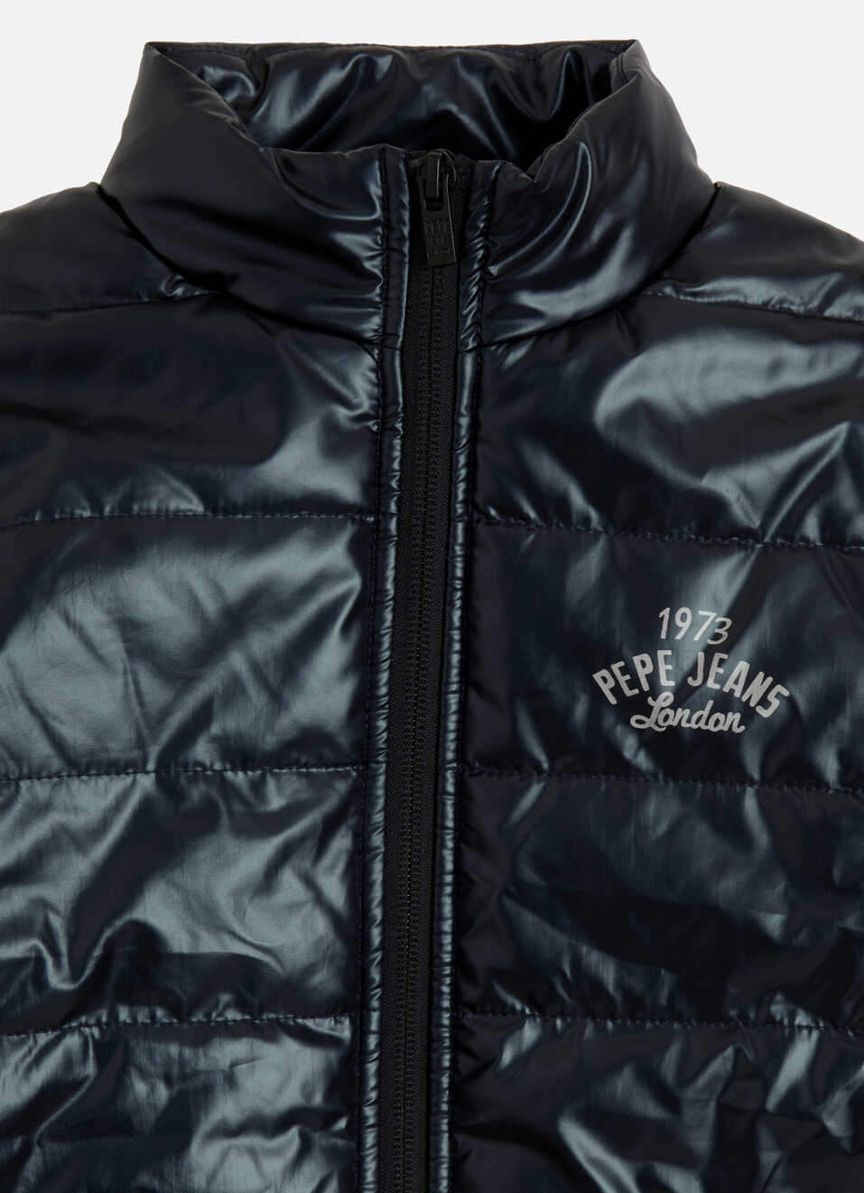 Boys Navy Wadded Puffer Jacket, , large image number 2