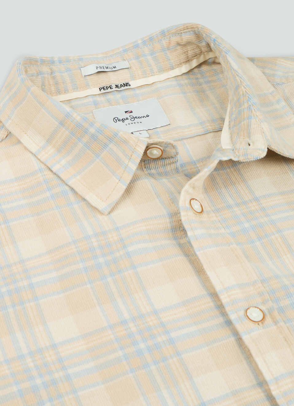 Men Beige Check Full Sleeve Shirt, , large image number 7