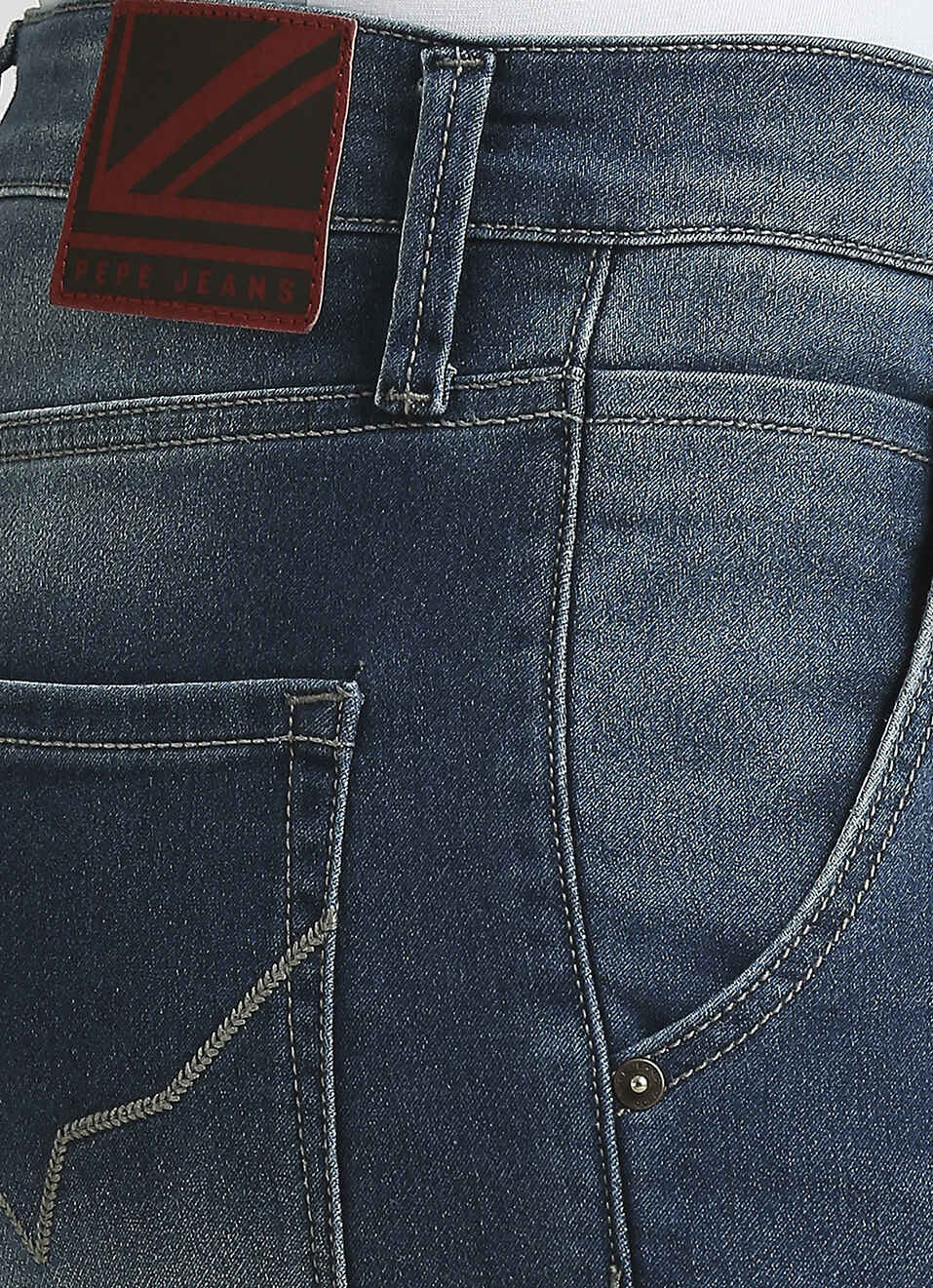 Dark Blue Mid Rise Tapered Jogger, , large image number 4