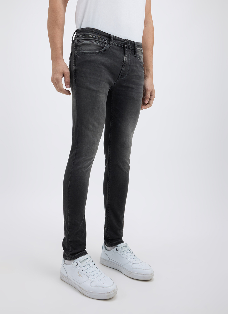 Men Black Mid Rise Tapered Gymindigo Jogger Like Jeans, , large image number 5