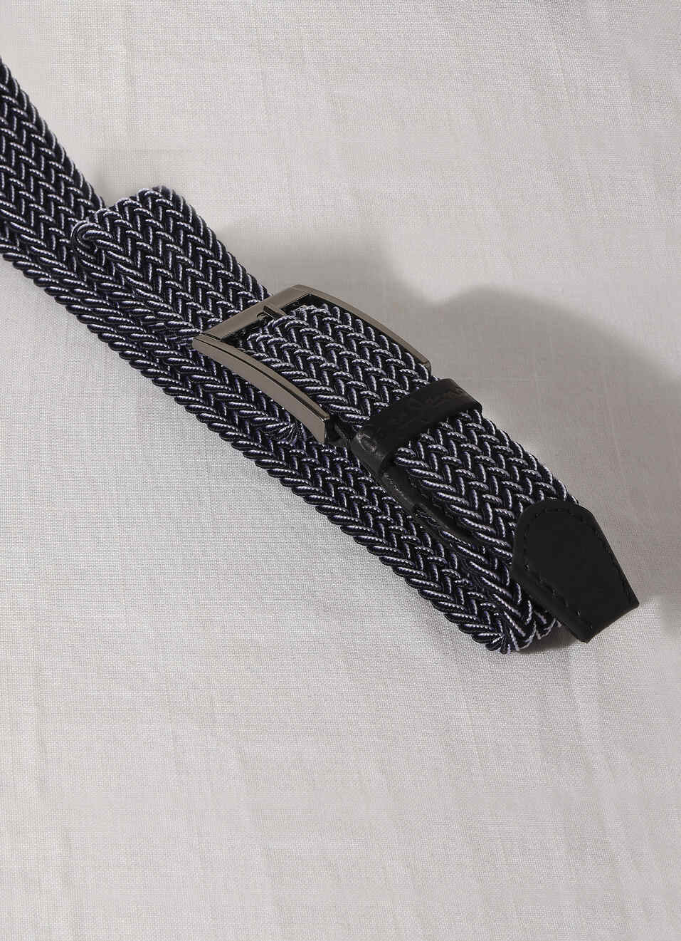 Black Elasticated Webbing Belt, , large image number 2