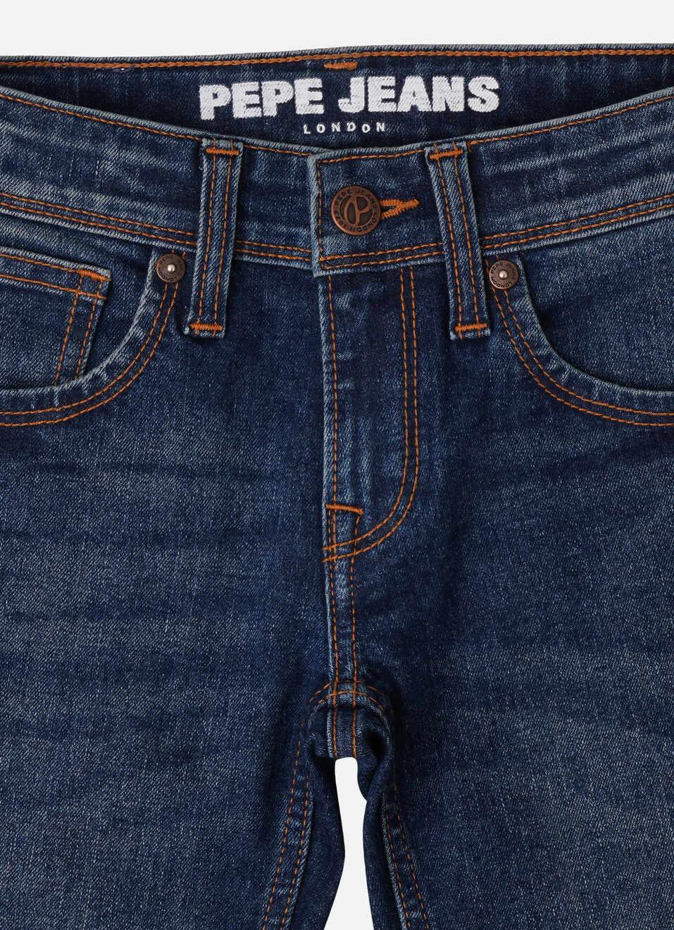 Boys Blue Mid Rise Slim Fit Jeans, , large image number 2
