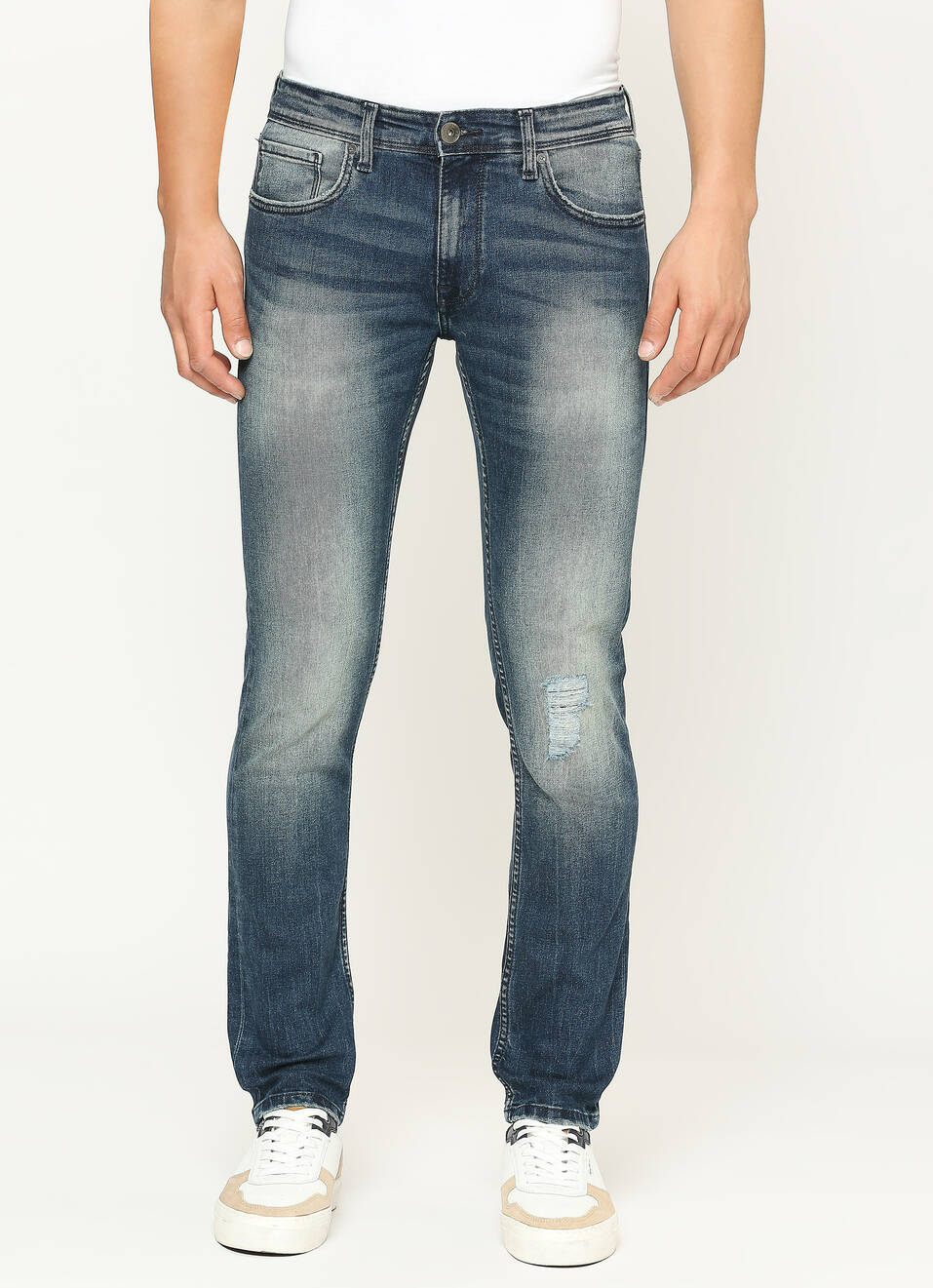 Tapered Fit Low Waist Jeans, , large image number 1