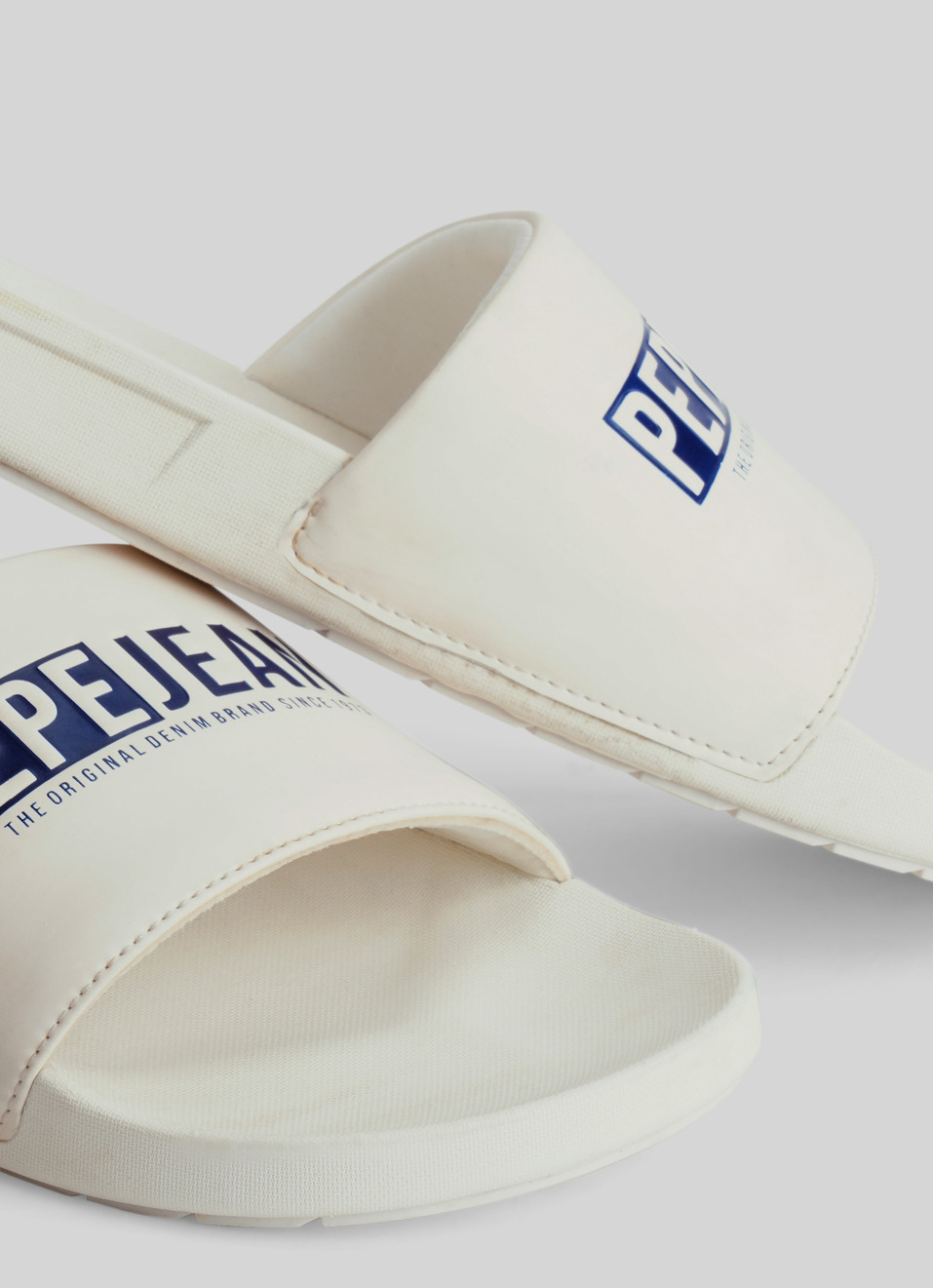 White Logo Printed Anti-skid Beach Slides, , large image number 4