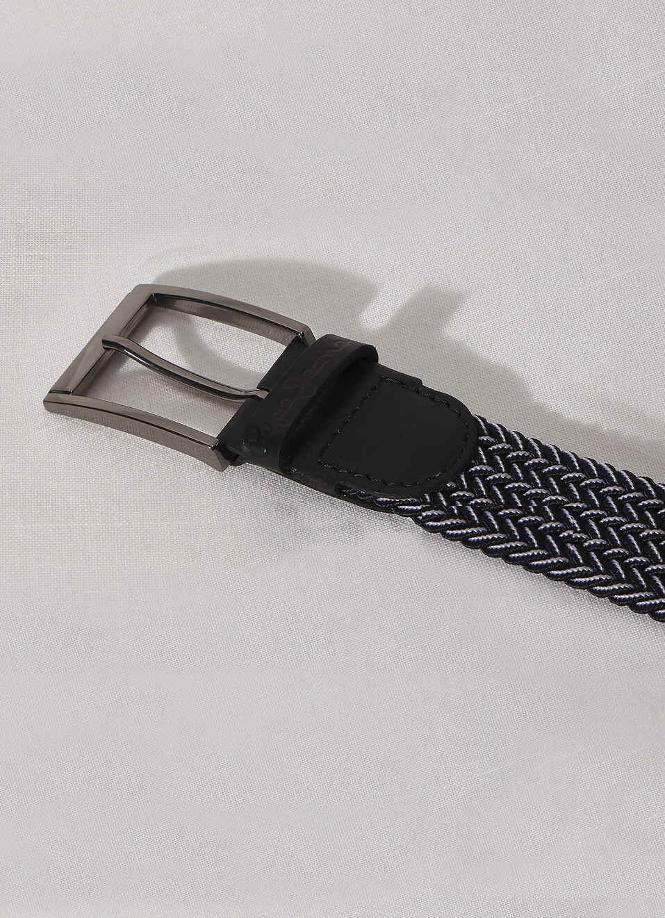 Black Elasticated Webbing Belt, , large image number 1