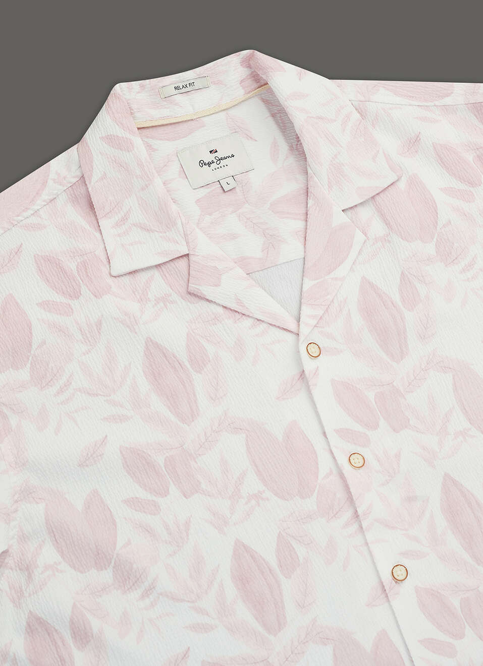 Men Pink Printed Relaxed Fit Resort Collar Shirt, , large image number 3