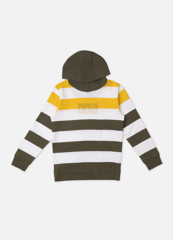 Boys Green Full Sleeve Hooded Sweatshirt
