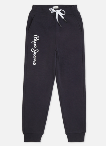 Boys Navy Ribbed Waist Knit Joggers