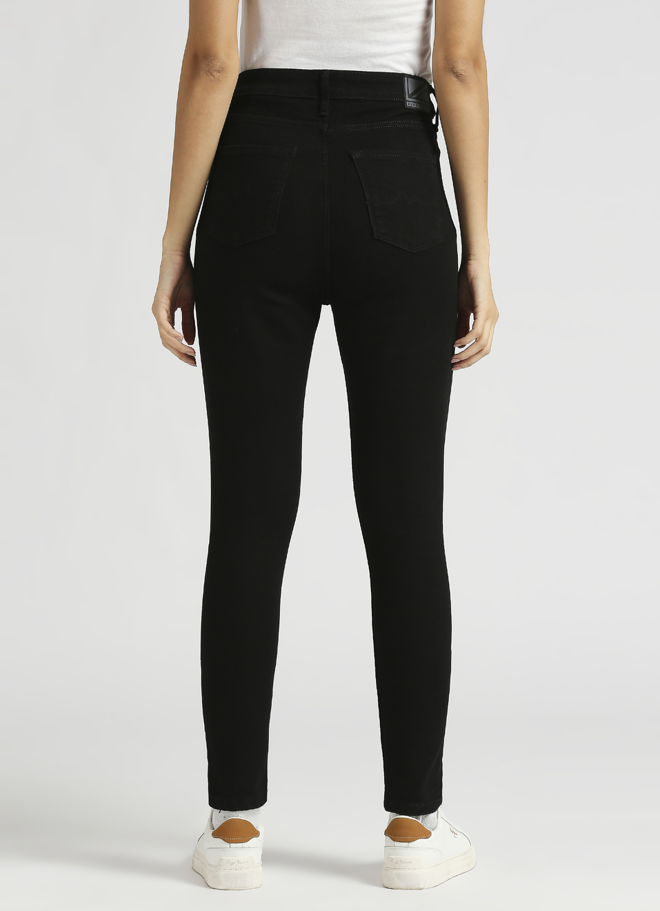 Dion Jet Black High Waist Skinny Fit Jeans, , large image number 2