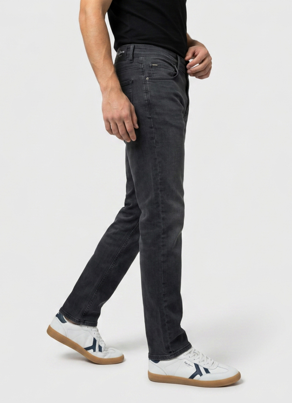 Men Black Stretchable Jeans, , large image number 0