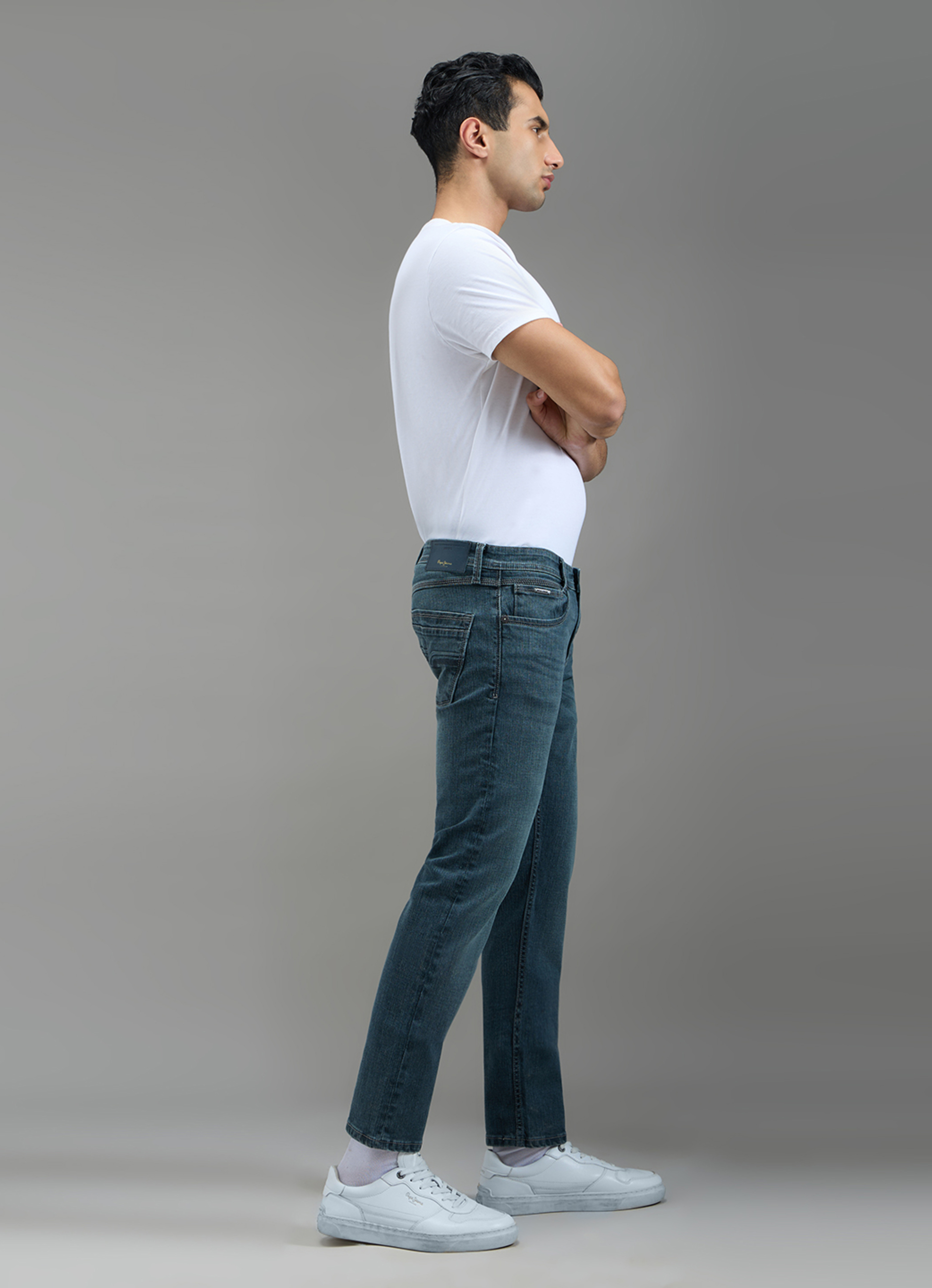 Men Medium Green Used Slim Fit Jeans, , large image number 10
