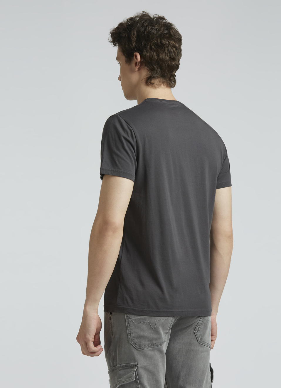 Grey Graphic Print Short Sleeve T-shirt, , large image number 2