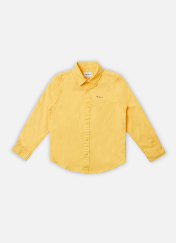 Boys Yellow Full Sleeve Shirt
