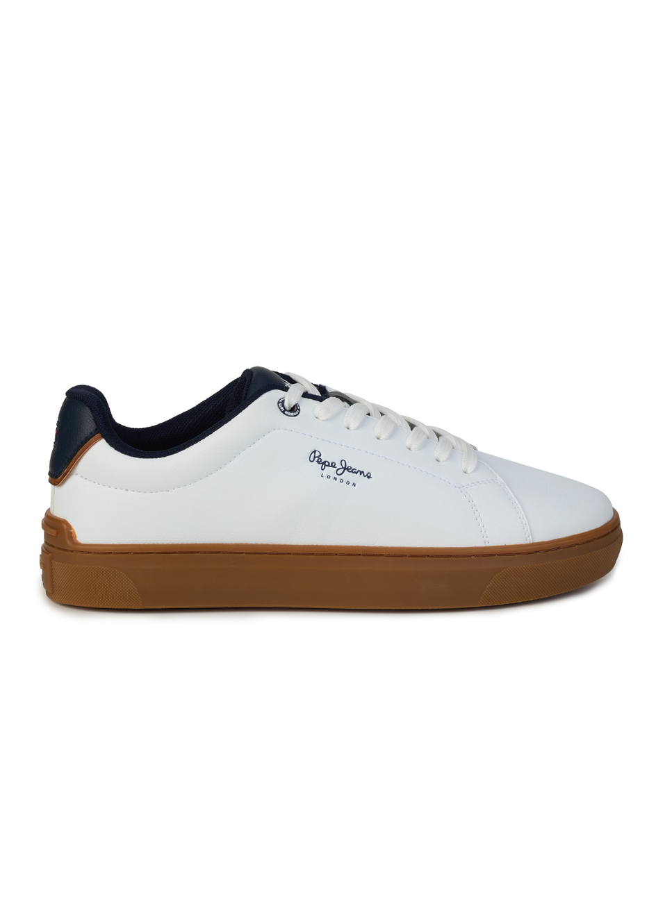 Men White Logo Detail Lace-up Sneakers, , large image number 5
