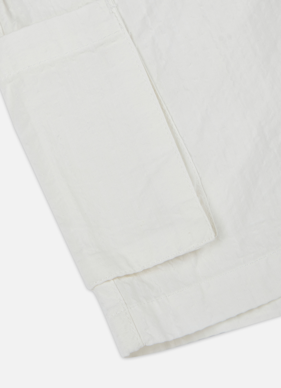 Boys White Mid Rise Seersucker Shorts, , large image number 4