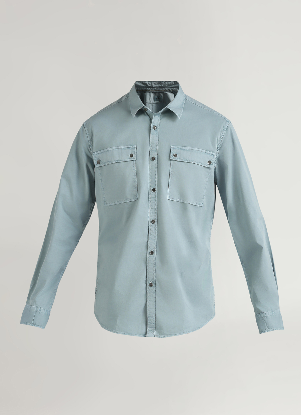 Teal Twill Dual Pocket Long Sleeve Shirt, , large image number 6