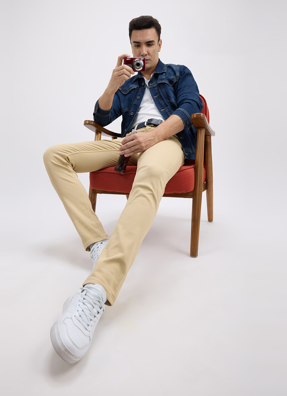 Men Beige Mid Rise Slim Powerflex Extra Stretchable Jeans, , large image number 1