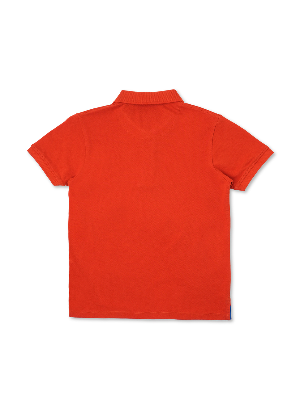 Boys Burnt Orange Typographic Print Short Sleeve Polo, , large image number 1