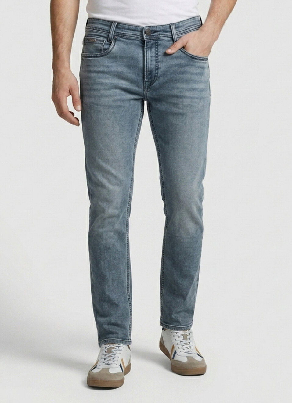 Men Grey Slim Stretchable Jeans, , large image number 2