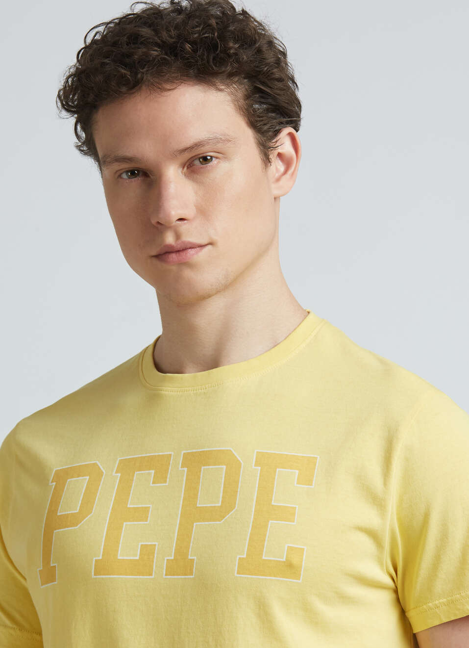 Yellow Back Print Short Sleeve T-shirt, , large image number 4