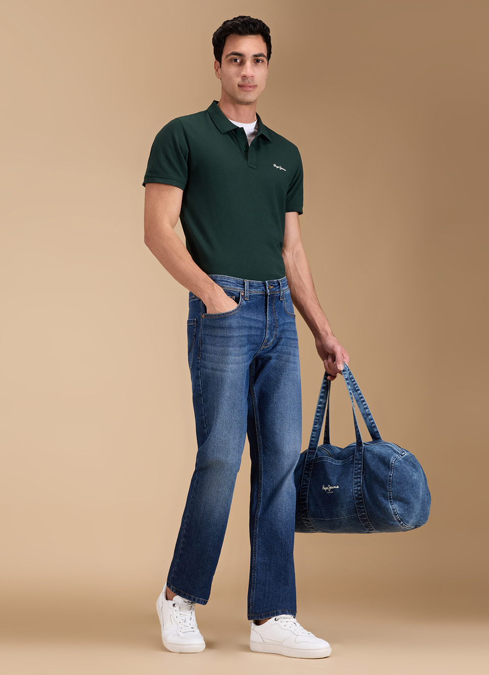 Men Blue Mid Rise Straight Fit Jeans, , large image number 1