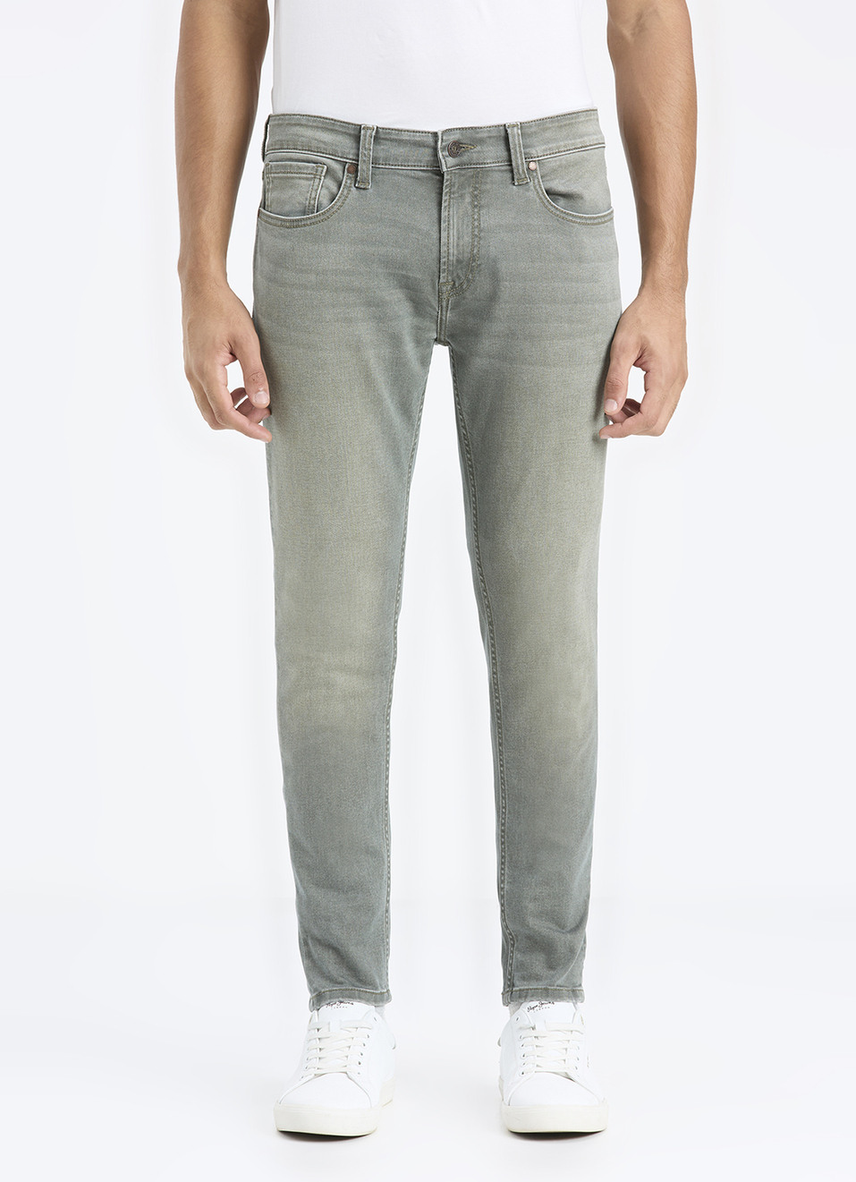 Men Blue Skinny Fit Ankle-length Jeans, , large image number 2