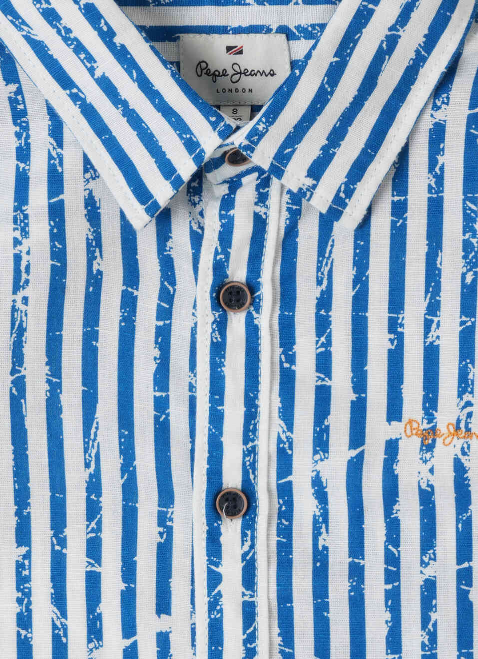 Blue Printed Stripe Shirt, , large image number 2