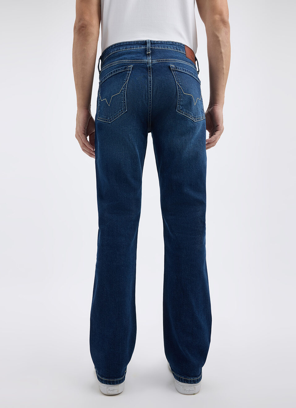 Men Blue Bootcut Fit Mid Rise Jeans , , large image number 3