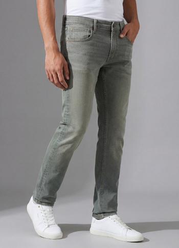 Men Grey Mid Rise Slim Fit Stretchable Jeans