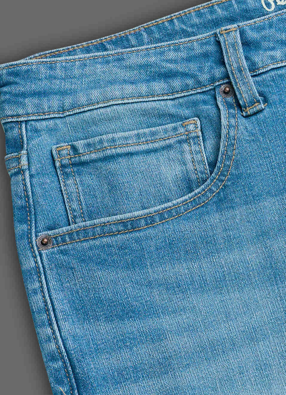 Men Light Wash Stretchable Bootcut Jeans, , large image number 5