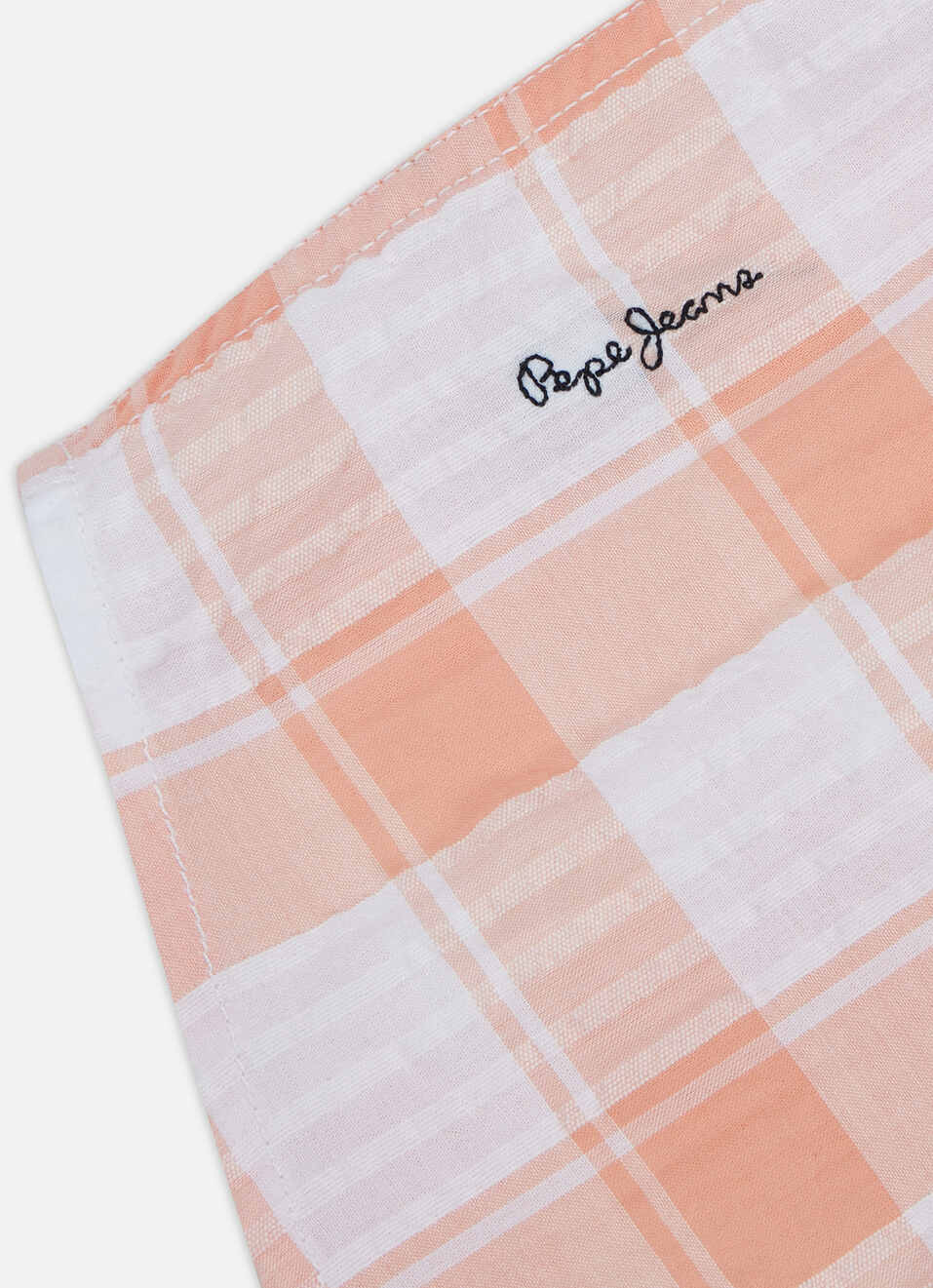 Boys Peach Check Full Sleeve Shirt, , large image number 3